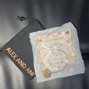 NWT Alex and Ani "Because I Love You" Gold Bracelet !!